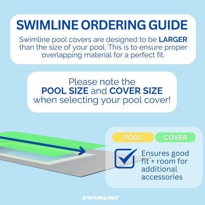Swimline Hydrotools Silver King Winter Pool Cover for 30 x 50 Ft Inground Pools