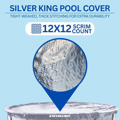 Swimline Hydrotools Silver King Winter Cover for 15 Ft Above Ground Round Pools
