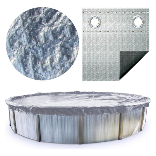 Swimline Hydrotools Silver King Winter Cover for 28 Ft Above Ground Round Pools