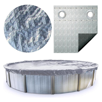 Swimline Hydrotools Silver King Winter Cover for 33 Ft Above Ground Round Pools