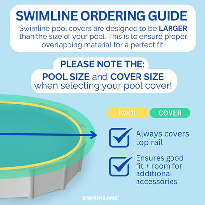Swimline Hydrotools Supreme Guard Winter Cover for 24' Above Ground Round Pools