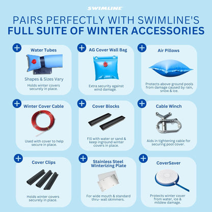 Swimline Hydrotools Supreme Guard Winter Cover for 24' Above Ground Round Pools