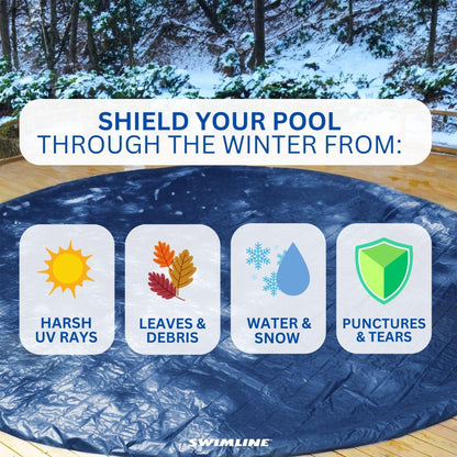 Swimline Hydrotools Super Guard Winter Cover for 18'x36' Above Ground Oval Pools