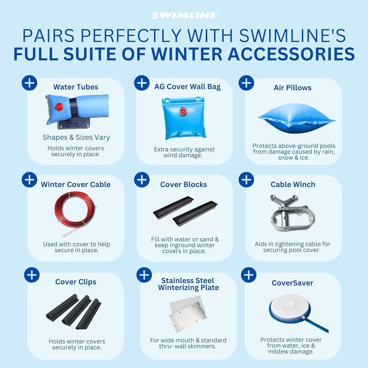 Swimline Hydrotools Leaf Net Winter Pool Cover for 30 Ft Above Ground Pools