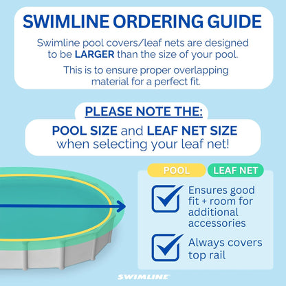 Swimline Hydrotools Leaf Net Winter Pool Cover for 33 Ft Above Ground Pools