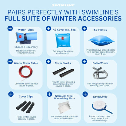 Swimline Hydrotools Leaf Net Winter Pool Cover for 16x32 Ft Above Ground Pools