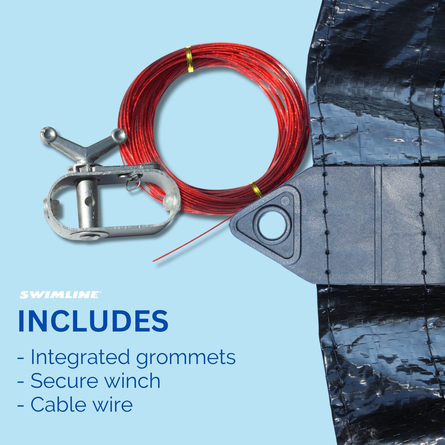 Swimline Hydrotools Leaf Net Winter Pool Cover for 21x43 Ft Above Ground Pools