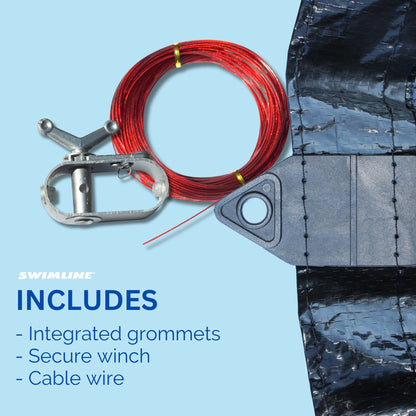 Swimline Hydrotools Leaf Net Winter Pool Cover for 21x43 Ft Above Ground Pools