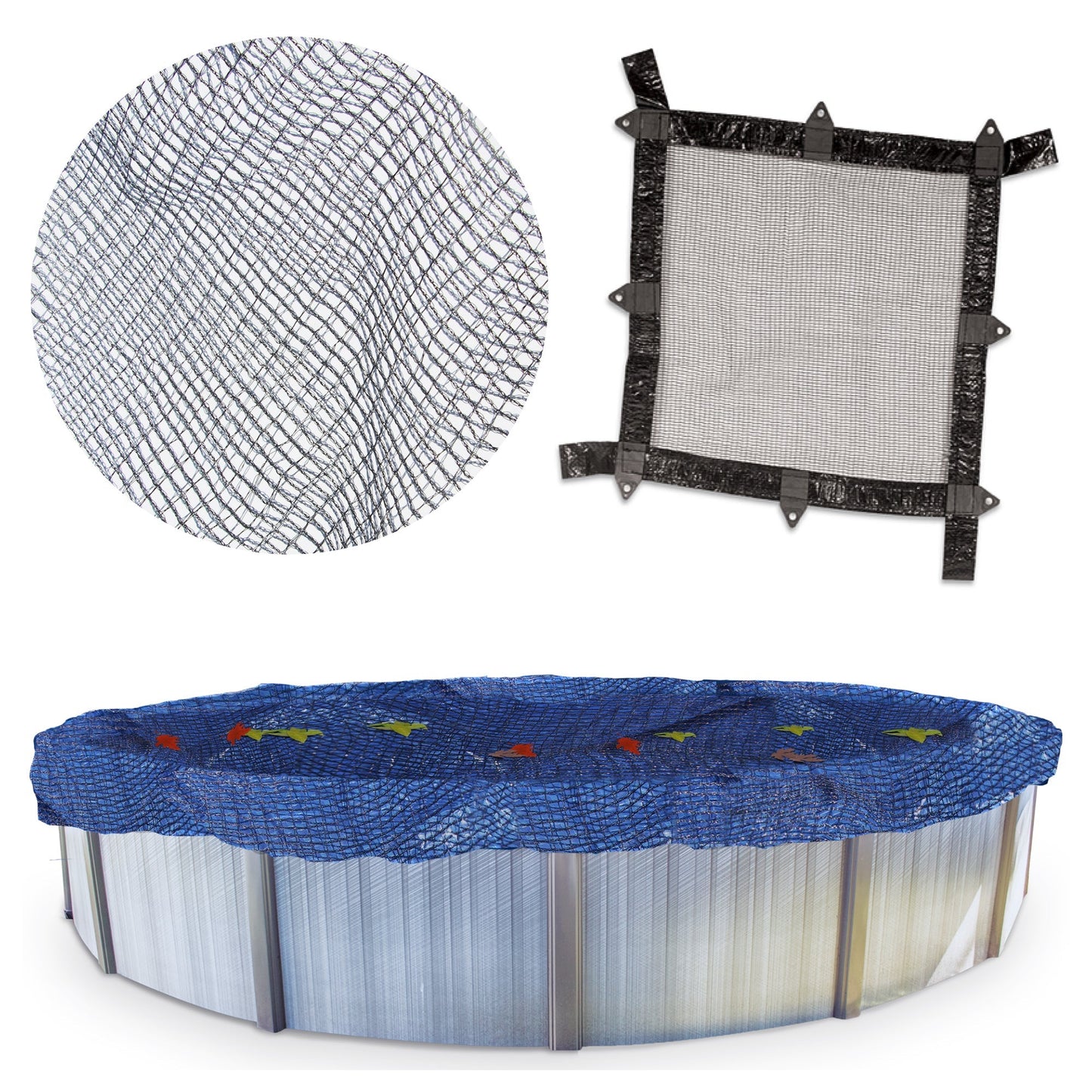 Swimline Hydrotools Leaf Net Winter Pool Cover for 21x43 Ft Above Ground Pools