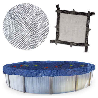 Swimline Hydrotools Leaf Net Winter Pool Cover for 21x43 Ft Above Ground Pools