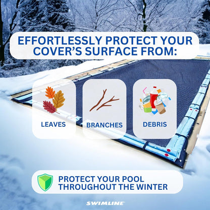 Swimline Hydrotools Leaf Net Winter Pool Cover for 12x20 Ft Above Ground Pools