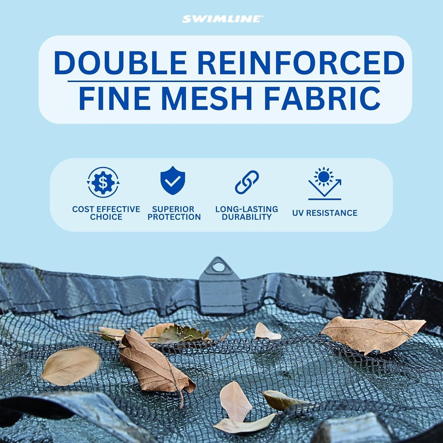 Swimline Hydrotools Winter Leaf Net, Cover for Above Ground Pool, 20x28’, Black