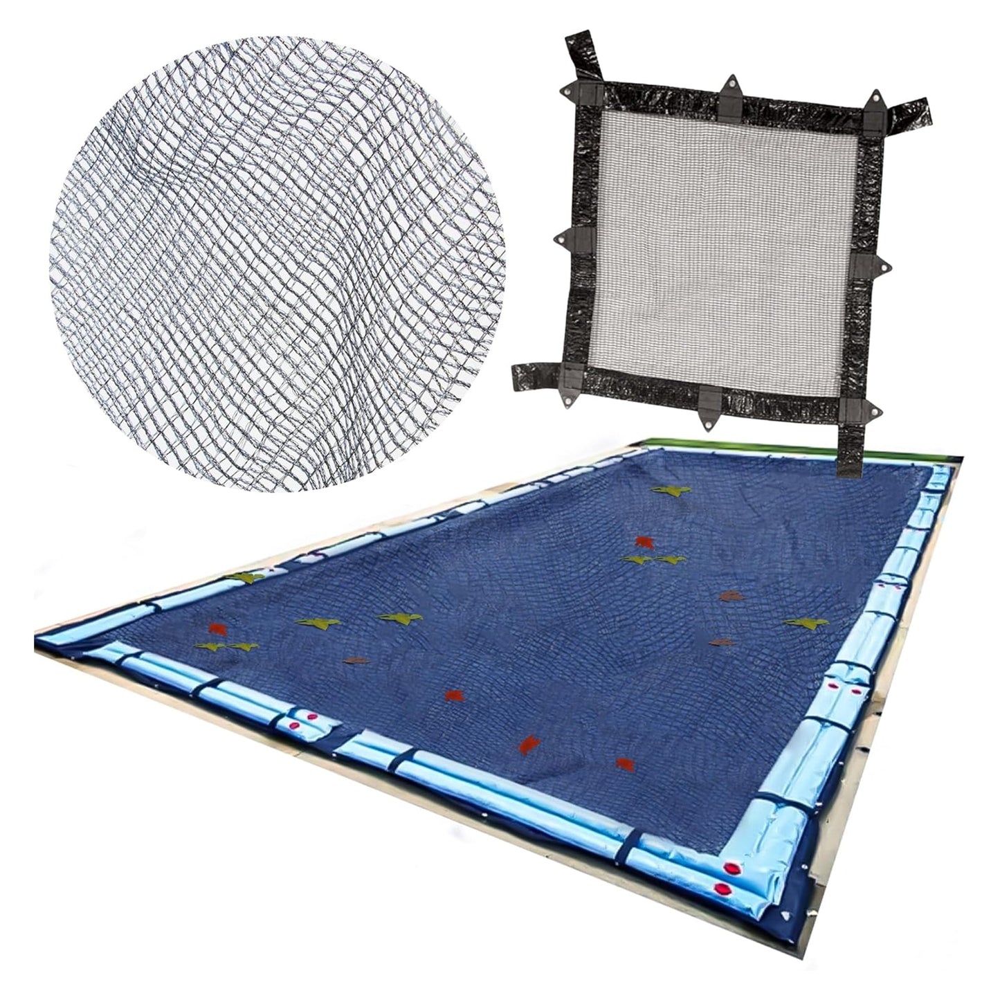 Swimline Hydrotools Winter Leaf Net, Cover for Above Ground Pool, 20x28’, Black