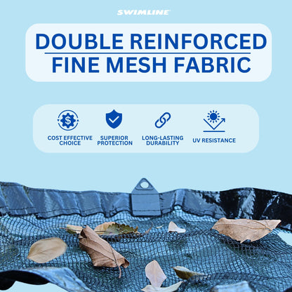 Swimline Hydrotools Winter Leaf Net, Cover for Above Ground Pool, 24x49’, Black