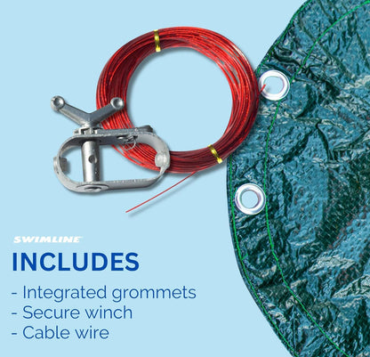 Swimline Hydrotools Supreme Guard Winter Cover for 18' Above Ground Round Pools