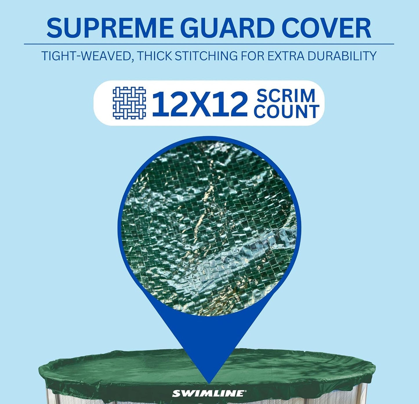 Swimline Hydrotools Supreme Guard Winter Cover for 18' Above Ground Round Pools