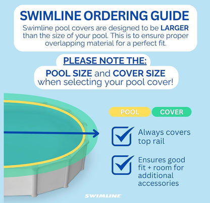 Swimline Hydrotools Supreme Guard Winter Cover for 28' Above Ground Round Pools