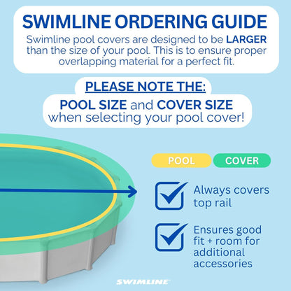 Swimline Hydrotools Supreme Guard Winter Cover for 18x45 Ft Above Ground Pools