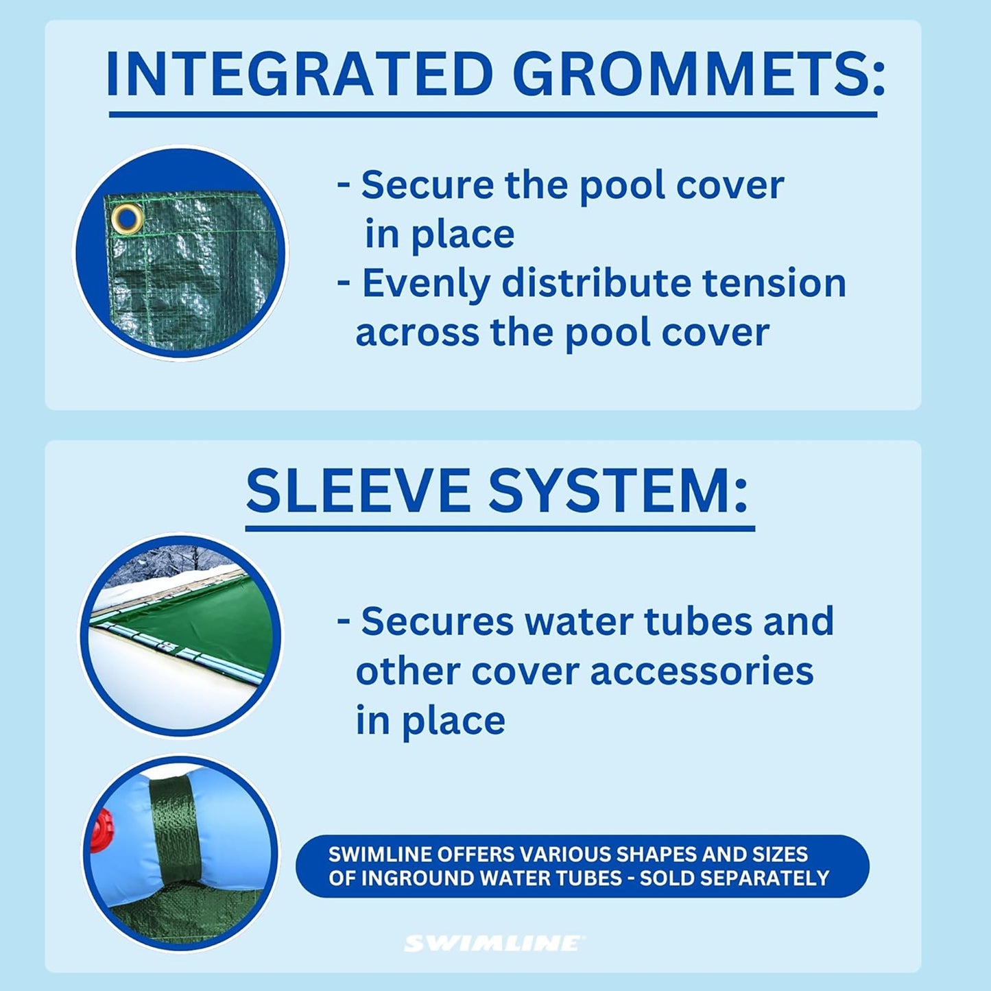 Swimline Hydrotools Supreme Guard Winter Pool Cover for 12x20 Ft Inground Pools