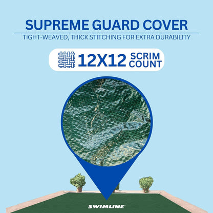 Swimline Hydrotools Supreme Guard Winter Pool Cover for 12x20 Ft Inground Pools
