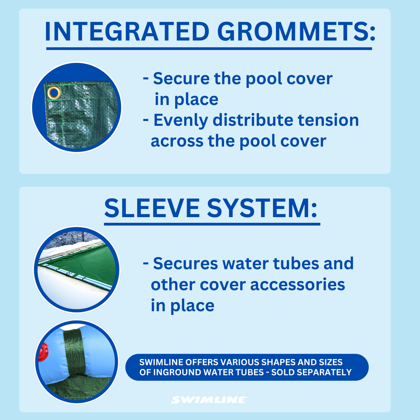 Swimline Hydrotools Supreme Guard Winter Pool Cover for 16x24 Ft Inground Pools