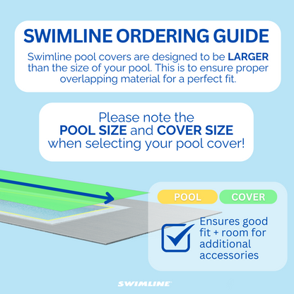 Swimline Hydrotools Supreme Guard Winter Pool Cover for 16x24 Ft Inground Pools