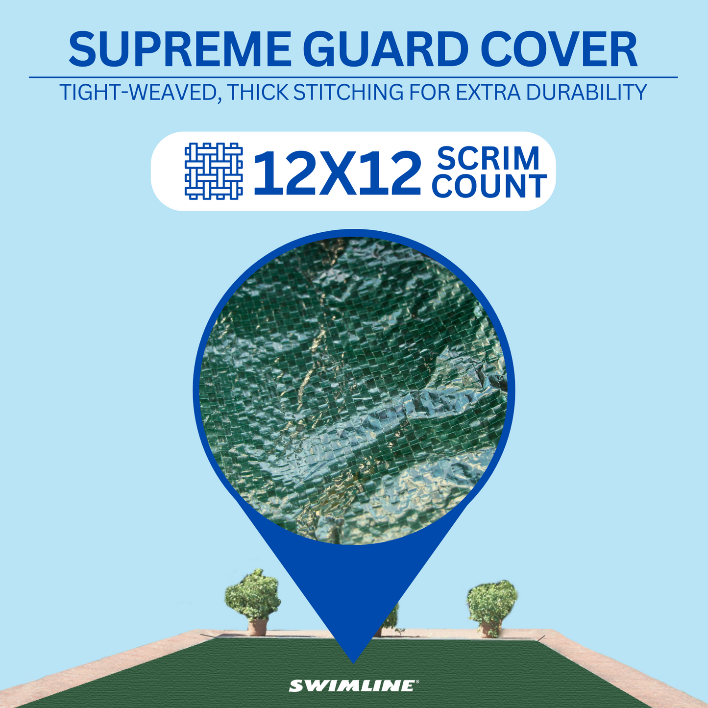 Swimline Hydrotools Supreme Guard Winter Pool Cover for 16x32 Ft Inground Pools