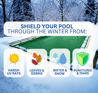 Swimline Hydrotools Supreme Guard Winter Pool Cover for 20x36 Ft Inground Pools