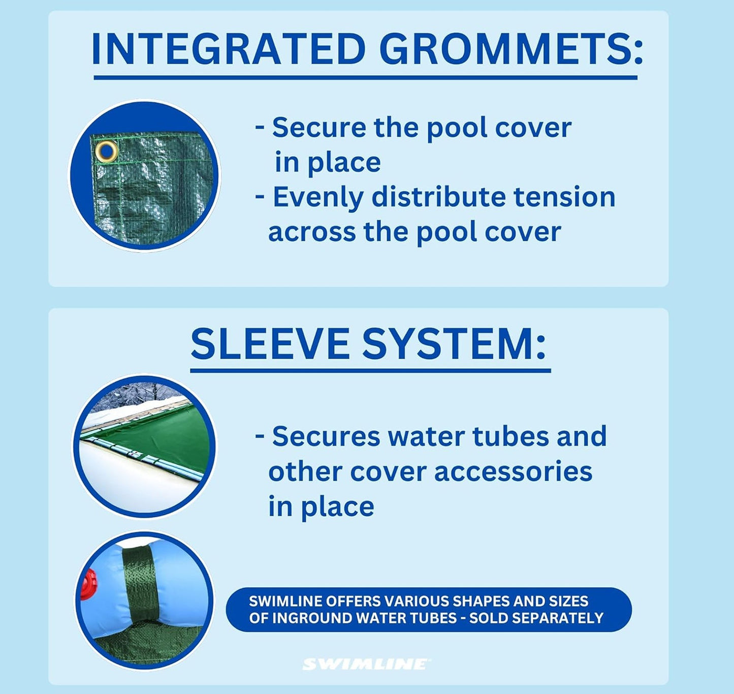 Swimline Hydrotools Supreme Guard Winter Pool Cover for 20x36 Ft Inground Pools