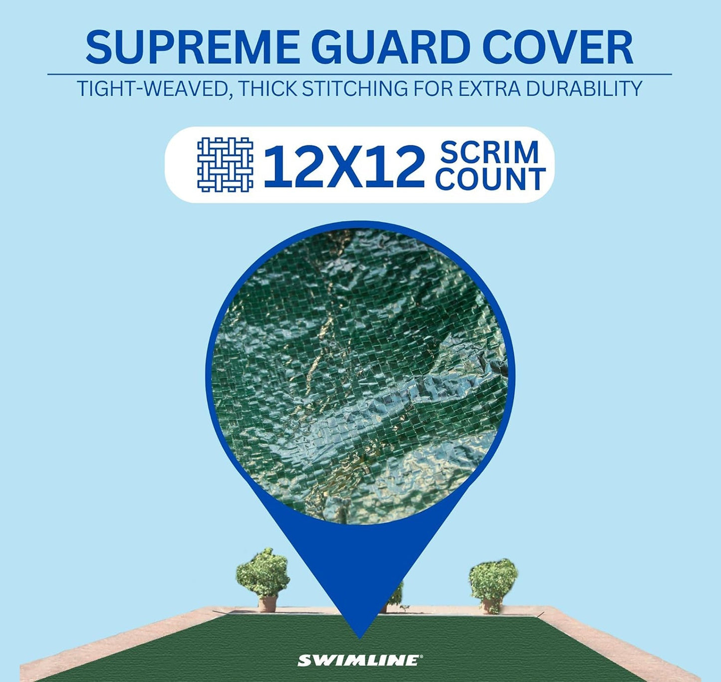 Swimline Hydrotools Supreme Guard Winter Pool Cover for 20x36 Ft Inground Pools