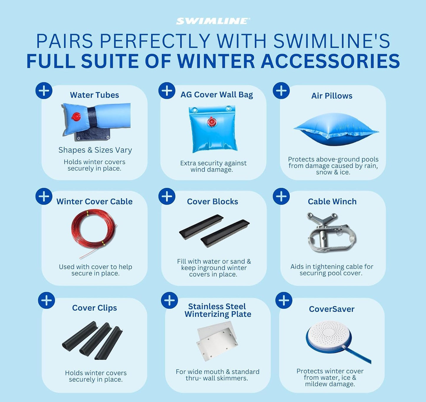 Swimline Hydrotools Supreme Guard Winter Pool Cover for 20x36 Ft Inground Pools