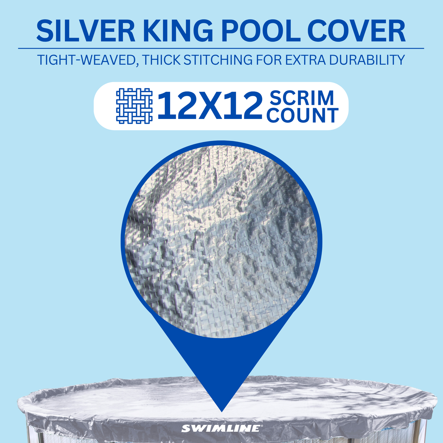 Swimline Hydrotools Silver King Winter Pool Cover for 15 Ft Above Ground Pools