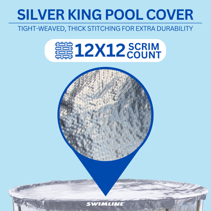 Swimline Hydrotools Silver King Winter Pool Cover for 15 Ft Above Ground Pools