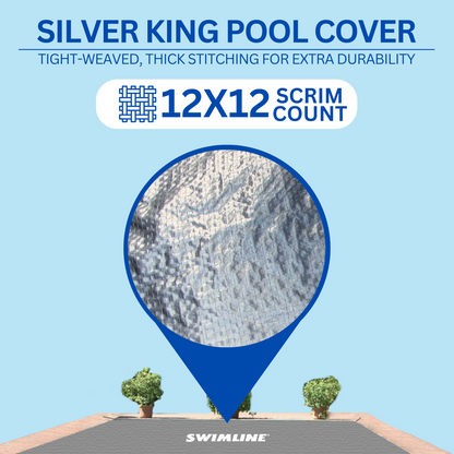 Swimline Hydrotools Silver King Winter Cover for 12x20 Ft Above Ground Pools