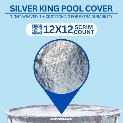 Swimline Hydrotools Silver King Winter Cover for 12x28 Ft Above Ground Pools