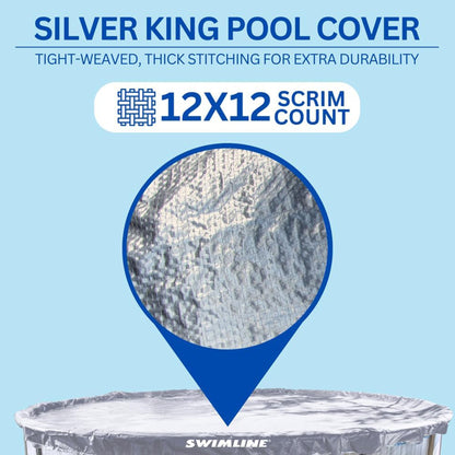Swimline Hydrotools Silver King Winter Cover for 18'x38' Above Ground Oval Pools