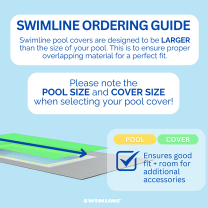 Swimline Hydrotools Silver King Winter Pool Cover for 30 x 60 Ft Inground Pools