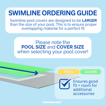 Swimline Hydrotools Ripstopper Winter Pool Cover for 20 x 45 Ft Inground Pools