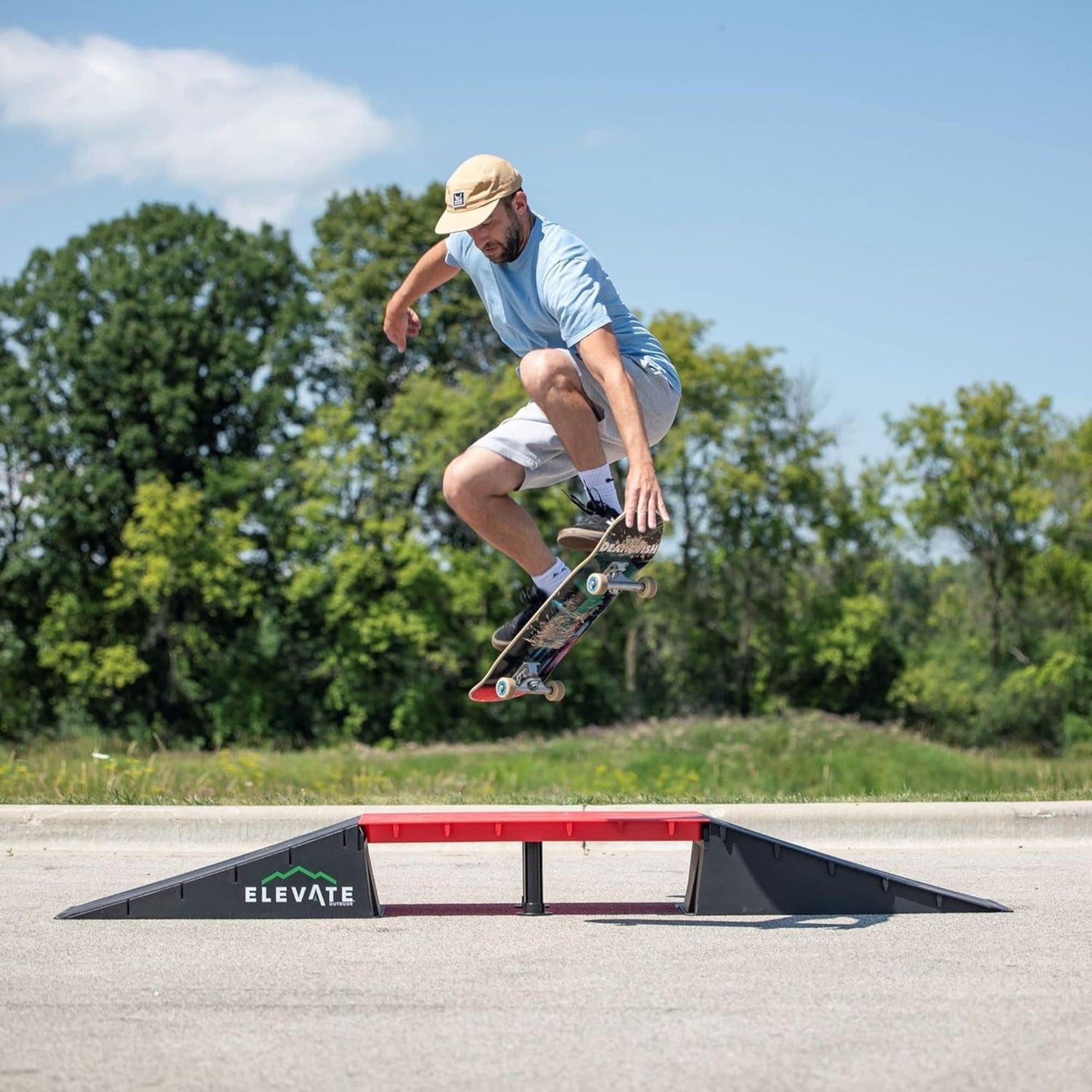 Elevate Outdoor EZ-Link Skateboard Ramp 3-Piece Set with 3 Setup Options, Orange