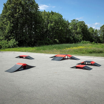 Elevate Outdoor Mini Skateboard Ramp 6-Piece Set with EZ-Link Setup, Orange