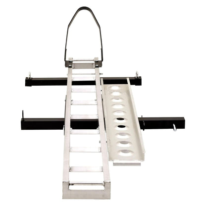 Black Widow Dirt Bike Carrier with Wheel Chock and 400 Pound Capacity, Silver - Find Fresh Goods