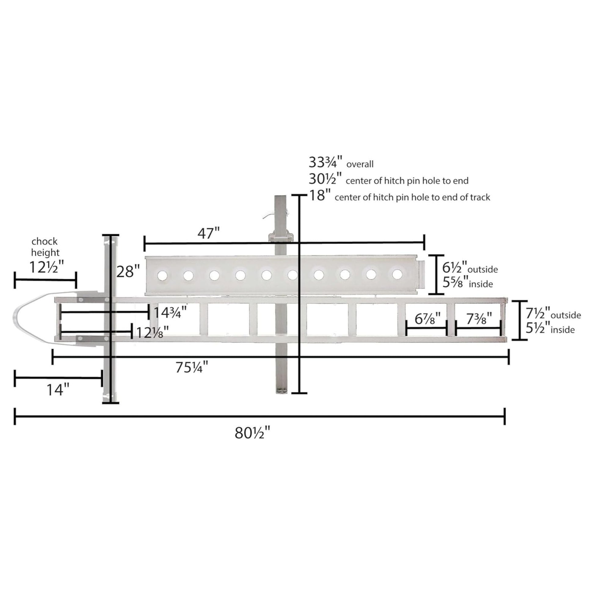 Black Widow Dirt Bike Carrier with Wheel Chock and 400 Pound Capacity, Silver - Find Fresh Goods