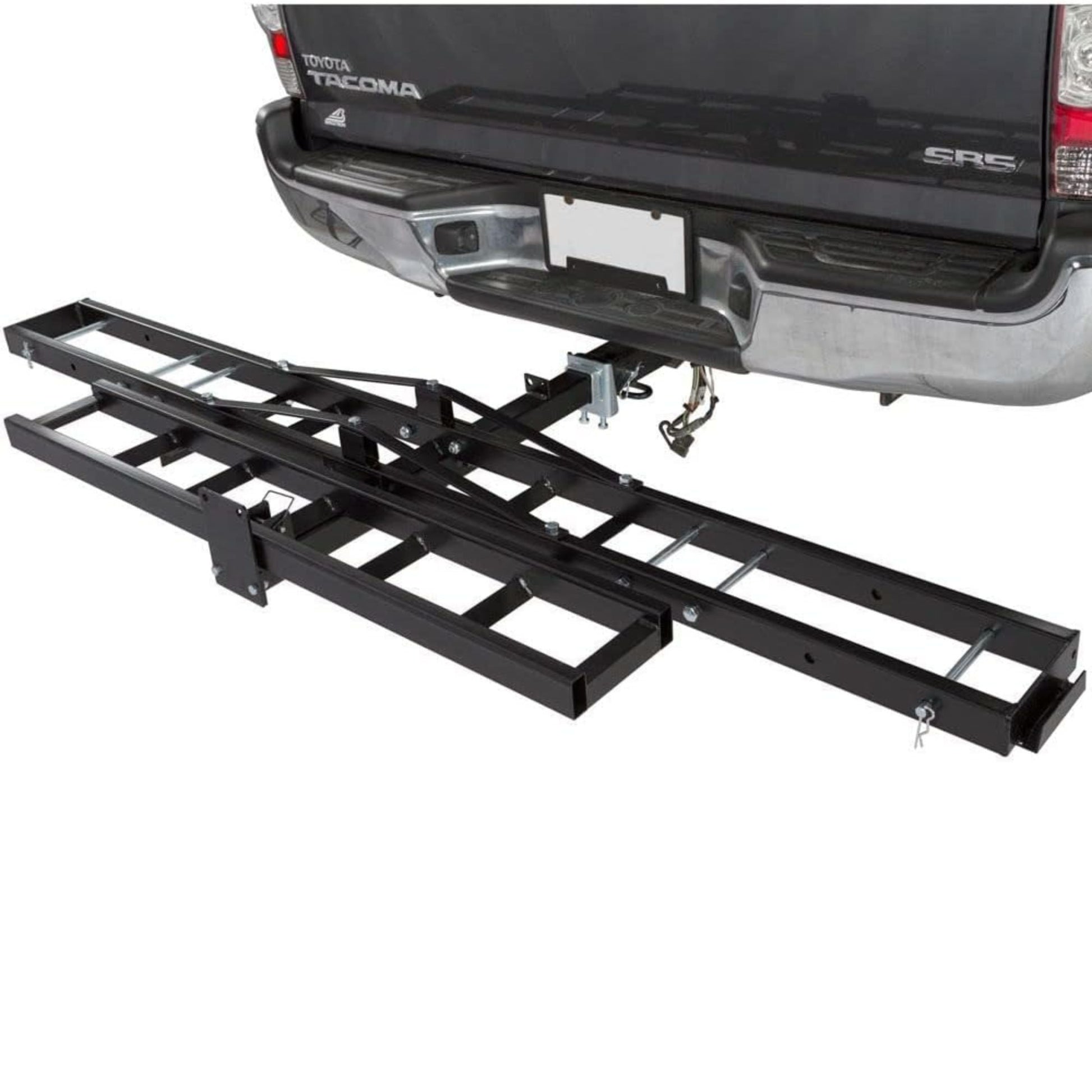 Black Widow Motorcycle Bike Carrier with Ramp for 2" Hitch, 500 Pound Capacity - Find Fresh Goods