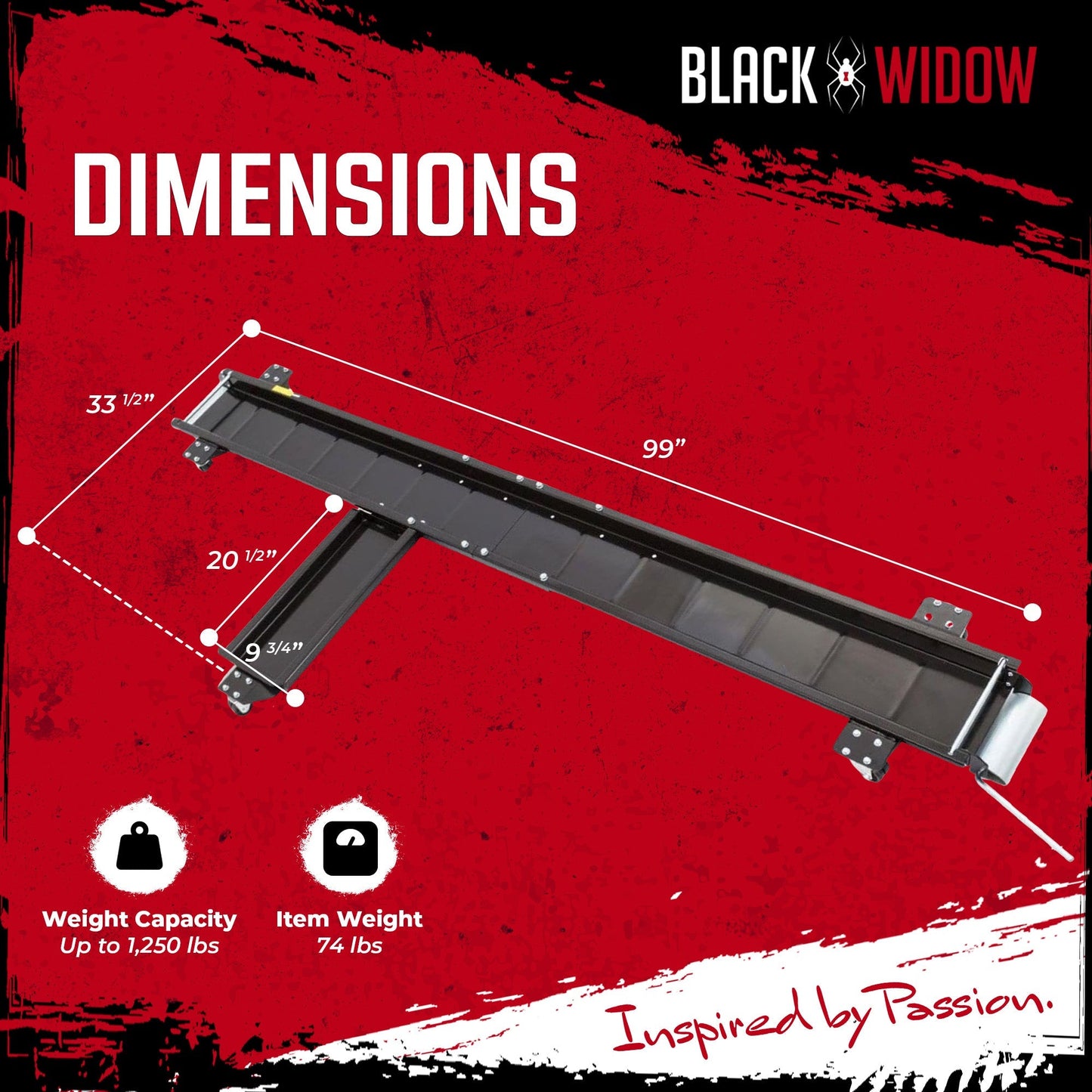Black Widow Heavy Duty Motorcycle Dolly and Cruiser Garage Storage Ramp, Black - Find Fresh Goods