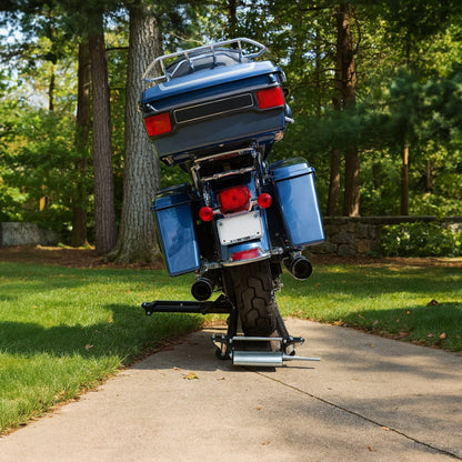 Black Widow Heavy Duty Motorcycle Dolly and Cruiser Garage Storage Ramp, Black - Find Fresh Goods