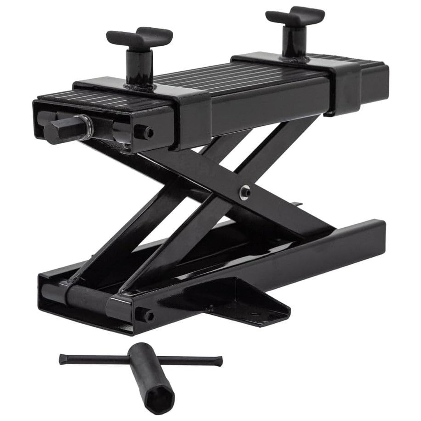 Black Widow Steel Motorcycle Jack for Front/Rear Tires, 3.75"-16.25" Lift Height