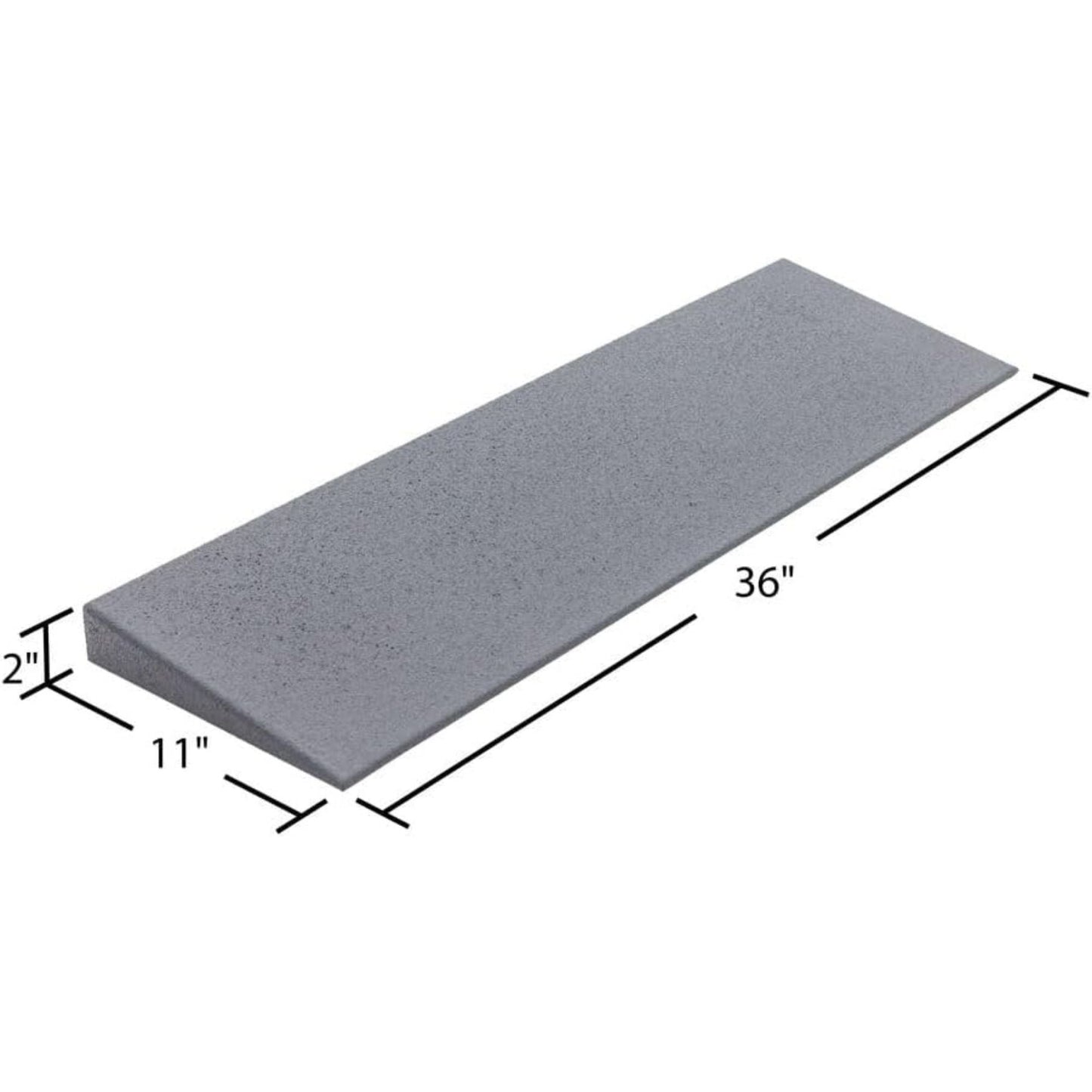 VersaRamp Lightweight Foam Threshold Ramp for Wheelchairs, 2 Inch Rise, Gray