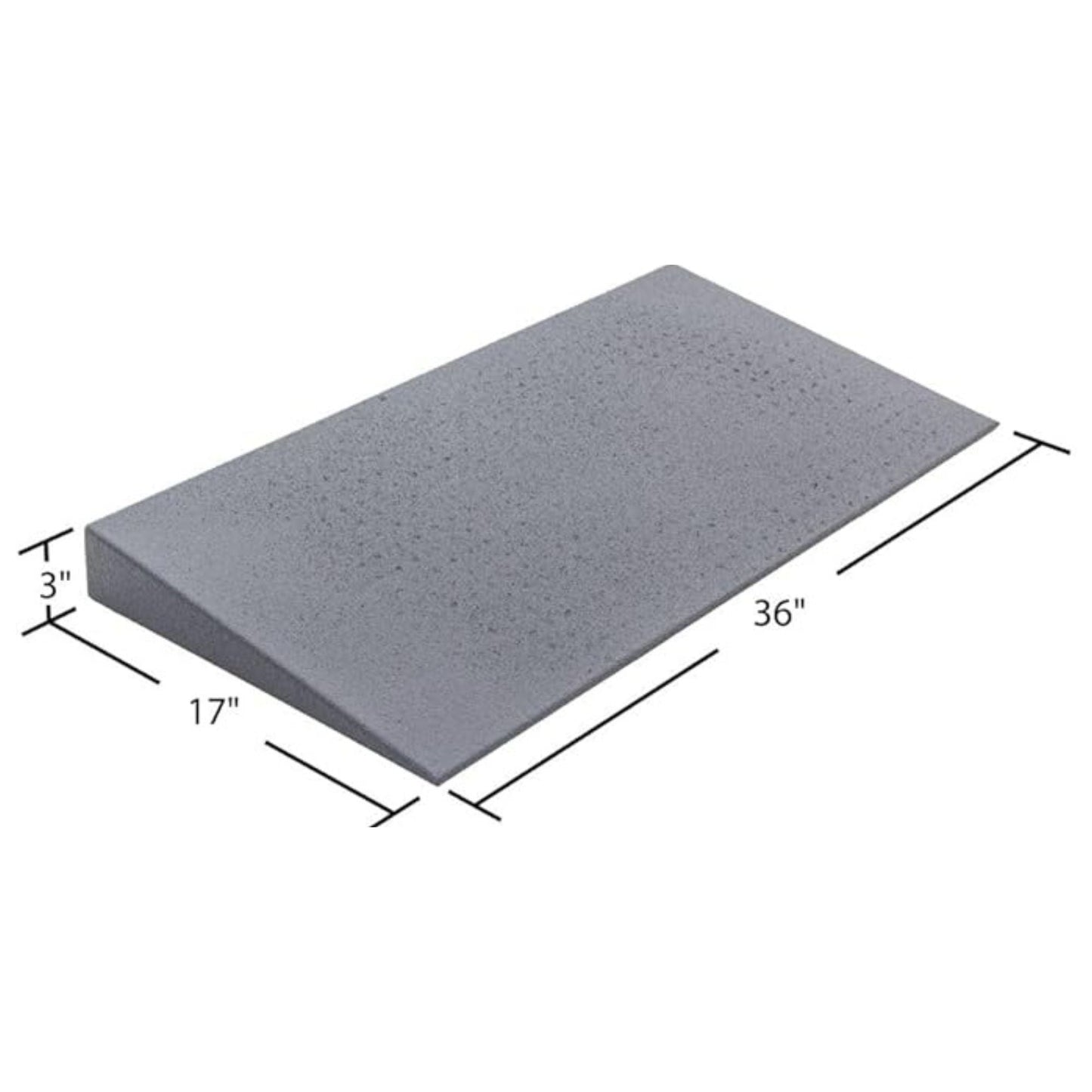 VersaRamp Lightweight Foam Threshold Ramp for Wheelchairs, 3 Inch Rise, Gray