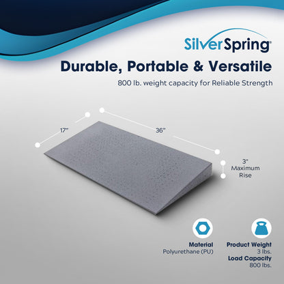 VersaRamp Lightweight Foam Threshold Ramp for Wheelchairs, 3 Inch Rise, Gray