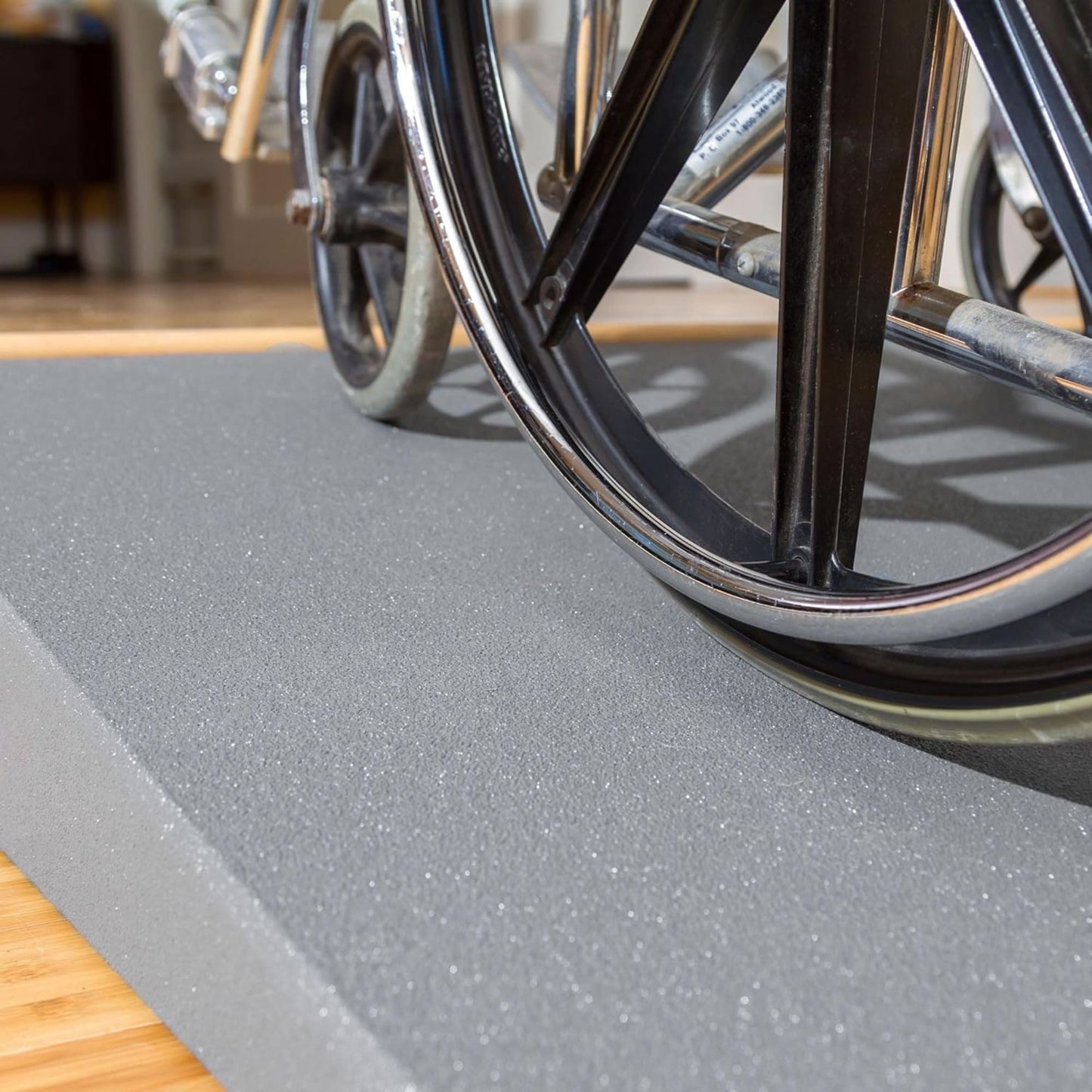 VersaRamp Lightweight Foam Threshold Ramp for Wheelchairs, 5 Inch Rise, Gray